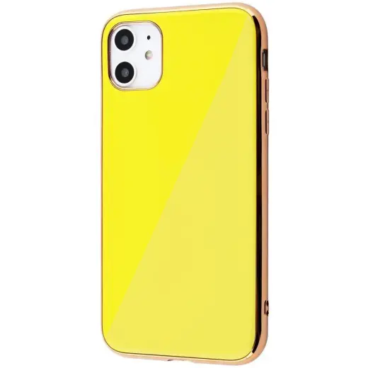 Fusion TPU Mirror Back Case Silikona Aizsargapvalks Priekš Apple iPhone 7 | 8 | SE 2020 Dzeltens - Zeltains