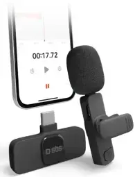 Bezvadu mikrofons SBS USB-C receiver clip mic