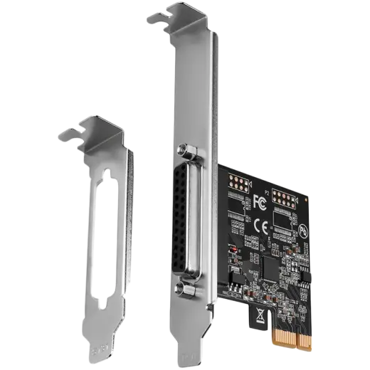 Axagon PCI-Express card with one parallel port. Low profile.