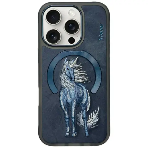 Nimmy Magnetic Fantasy Animal MagSafe phone case for iPhone 16 Pro Max blue