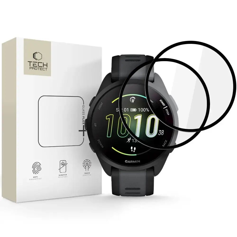 SZKŁO HYBRYDOWE TECH-PROTECT GLASS FLEX+ 2-PACK GARMIN FORERUNNER 165 BLACK