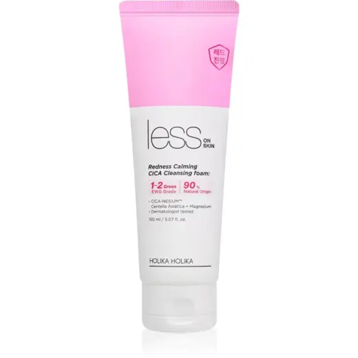 Holika Holika, Less on Skin, Redness Calming CICA Cleansing Foam, 5.07 Fl Oz (150 Ml)