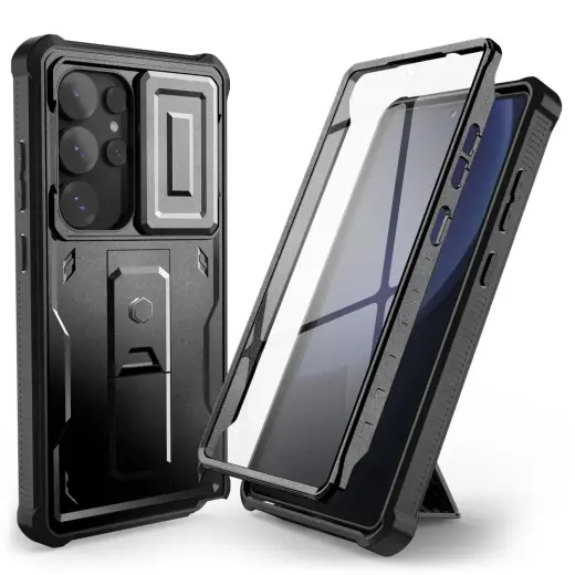 Tech-Protect Kevlar Cam+ phone case for Samsung Galaxy S25 Ultra (S938) black