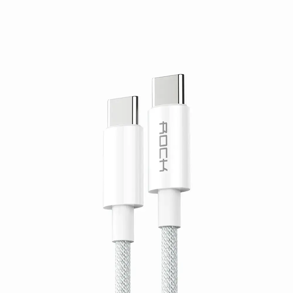 Rock Cable R6 data transfer and charging cable | USB-C to USB-C | 100W | 2m | white
