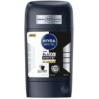 Nivea Men B&W Epic Night Anti-Perspirant - Tuhý antiperspirant 50ml