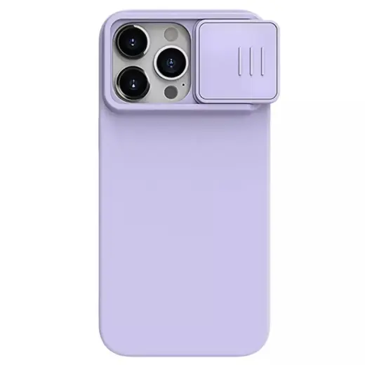 Nillkin CamShield Silky Silicone Case for Iphone 15 Pro purple