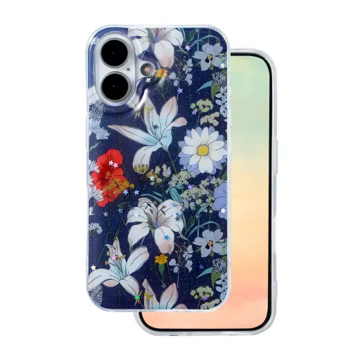 Glow Glam phone case for iPhone 17 blue