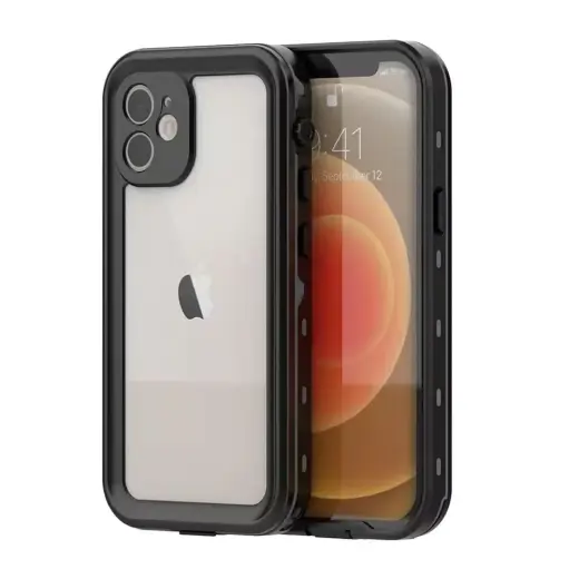 SHELLBOX DOT maciņš telefonam iPhone 12 melns