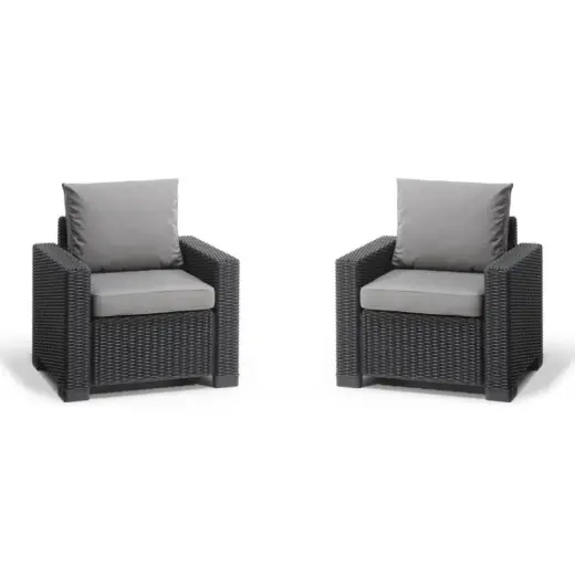 Garden chairs 2pcs. California grey