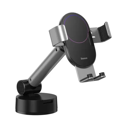 Baseus Gravity Car Mount Dashboard Windshield Phone Bracket Holder silver (SUYL-JY0S)