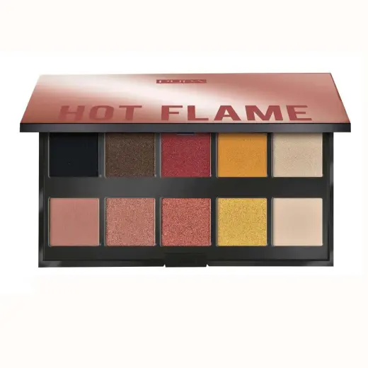 Pupa, Make Up Stories, Eyeshadow Palette, 002, Hot Flame, 10 Shades, 18 g