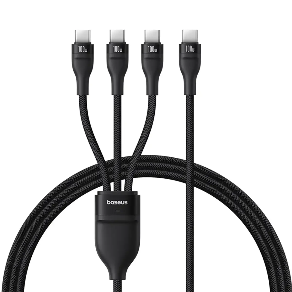 Baseus Flash Series 3 100W 3in1 USB-C Cable - 3xUSB-C 1.5m - Black