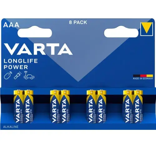 Varta LR03-8BB Longlife Power 4903 AAA (LR03) BLISTERA IEPAKOJUMĀ 8GB.