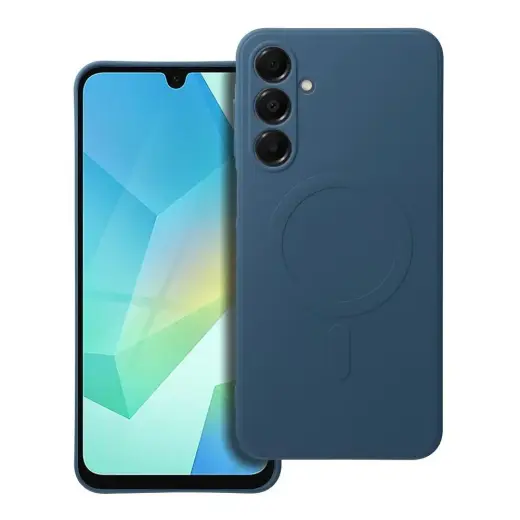Silicone Mag Cover phone case with MagSafe support for Samsung Galaxy A16 4G (A165) | A16 5G (A166) blue
