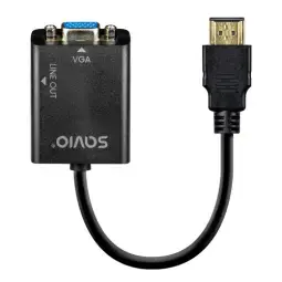 Adapteris Savio HDMI Male - VGA Female + audio 1080P
