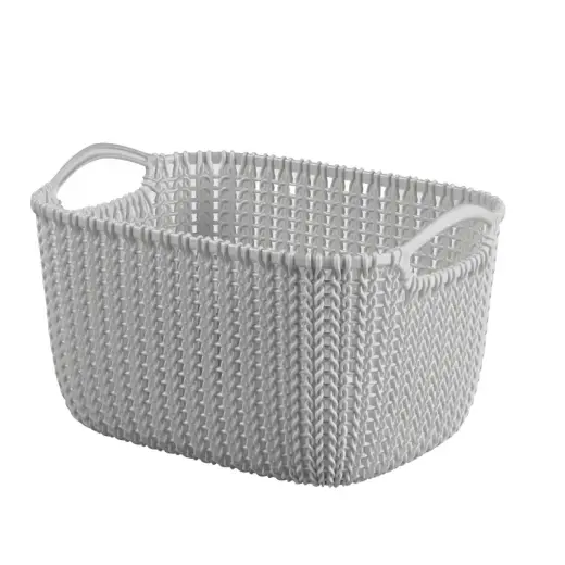 Basket Knit S ristkülikukujuline 8L 30x22x17cm helehall