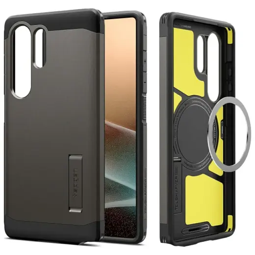 Etui Spigen Tough Armor MagSafe do        Samsung Galaxy S25 Ultra szary