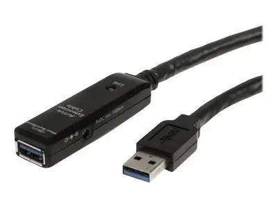 StarTech.com 32.8 ft Active USB 3.0 Extension Cable with AC Power Adapter - Shielded - Male to Female USB USB 3.1 Gen 1 Type A (5Gbps) Extender (USB3AAEXT10M) - USB extension cable - 10 m