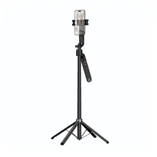 Selfie stick Hoco tripod with remote control 360 degree with auto face tracking K32 black