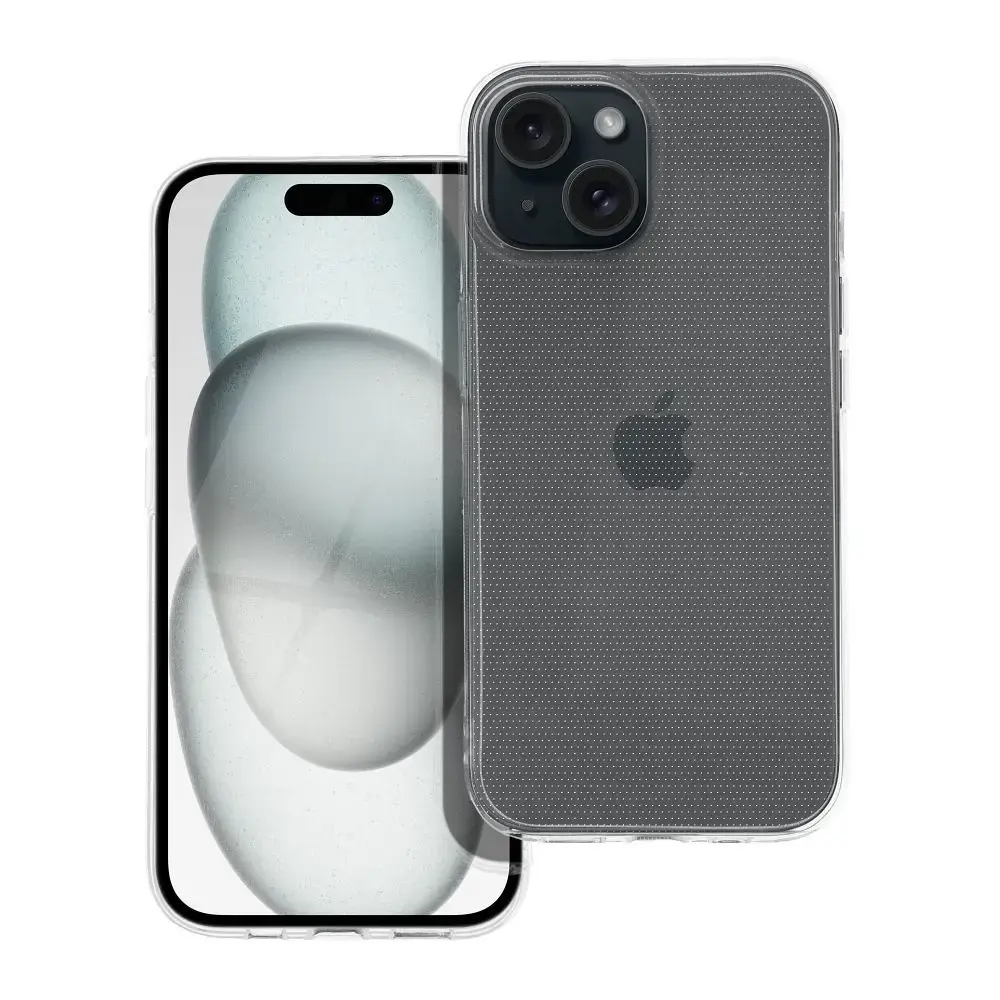 CLEAR 2 mm maciņš telefonam iPhone 15 caurspīdīgs