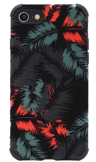 Fusion leaves silicone case for Samsung A125 Galaxy A12 black - red