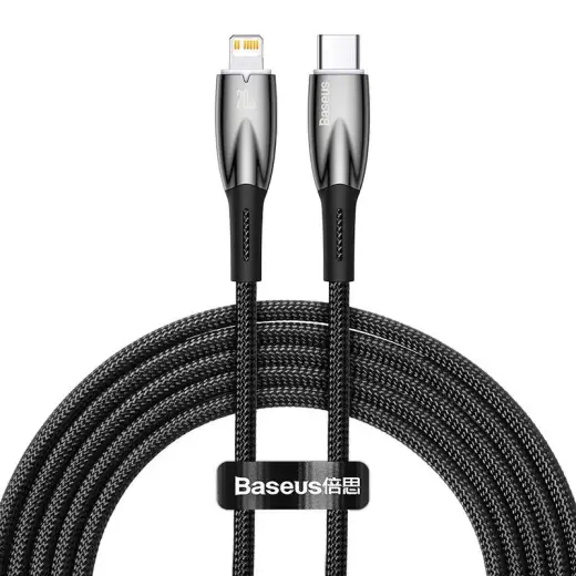 Baseus Glimmer Series data transfer and charging cable | USB-C to Lightning | 20W | 2m | black