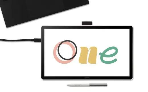 Wacom One 14 DTC141W0 graafiline pliiatsiekraan must/valge