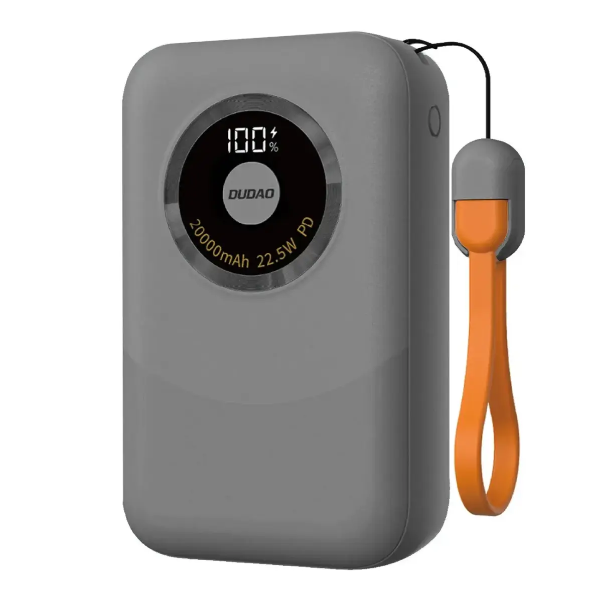 Dudao K21 Mini external battery (powerbank) | 10000 mAh | 22.5W | USB-A, USB-C | gray