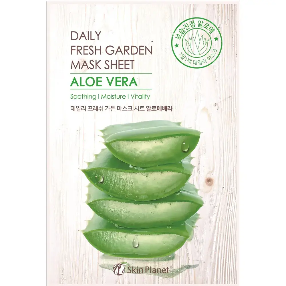 Mijin, Skin Planet, Aloe Vera, Hydrating, Soothing, Sheet Mask, For Face, 25 ml