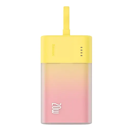 Baseus Popsicle PPKDC05I ārējais akumulators (powerbank) | 5200 mAh | 20W | USB-C, Lightning | dzeltens