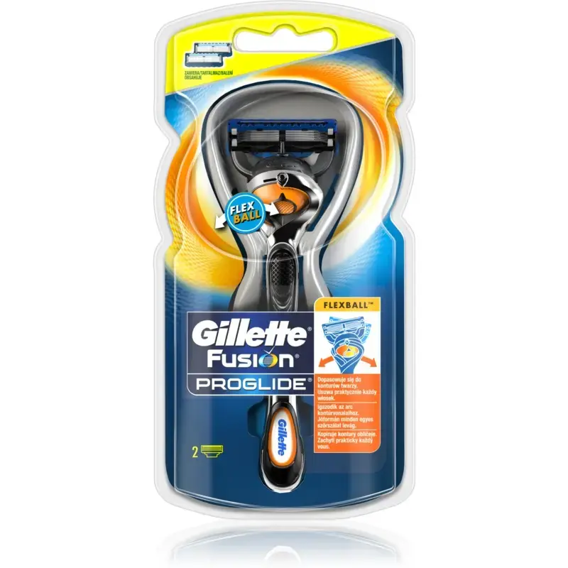 Gillette Fusion Proglide Flexball - Men's Razor + 2 Replacement Heads