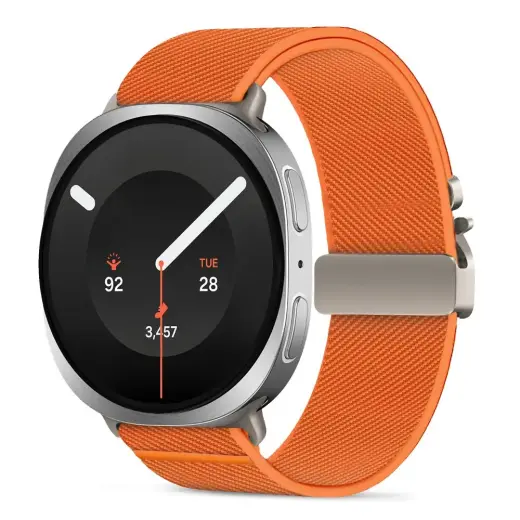 Tech-Protect išmaniojo laikrodžio dirželis Galaxy Watch 8/9/Classic (40/44/46 mm) | nailoninis | oranžinis