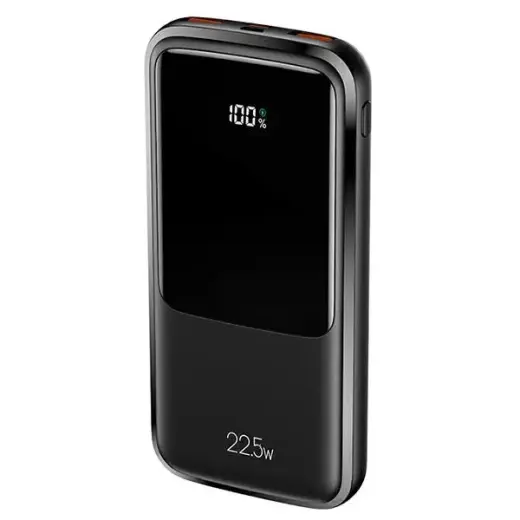 USAMS PB58 external battery (powerbank) | 10000 mAh | 22.5W | USB-A, USB-C, Micro USB | black