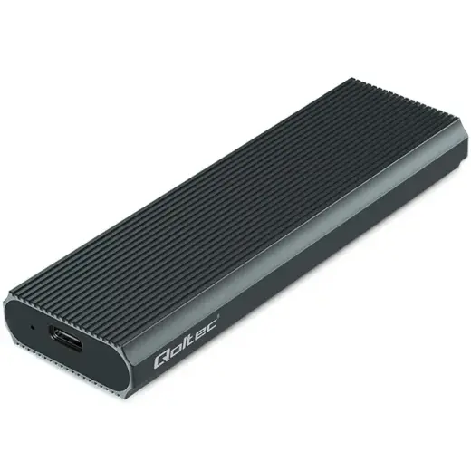 Qoltec Aluminium Enclosure | M.2 SSD drive | NVMe | PCIe| USB 3.1 | Super speed 10Gb/s | 4TB | Graphite