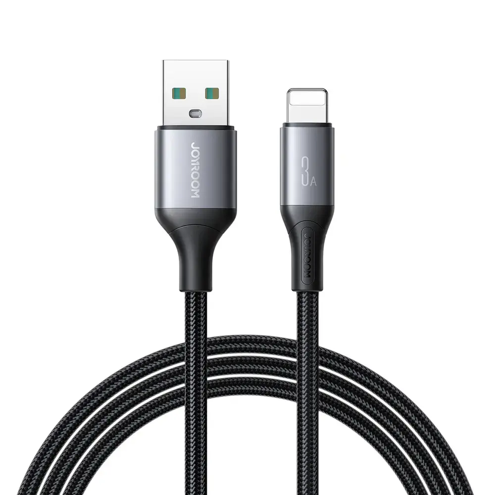 Joyroom S-A28 Flash Series datu pārraides un uzlādes vads | USB-A uz Lightning | 15W | 1m | melns