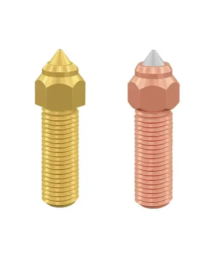 Nozzle kit 1pcs brass, 1pcs copper/hardened steel 0.4mm for K1 / K1Max / CR-M4 / ENDER-3V3KE CREALITY
