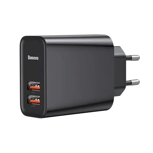 Baseus Quick Wall Charger 2x USB QC 3.0 30W black