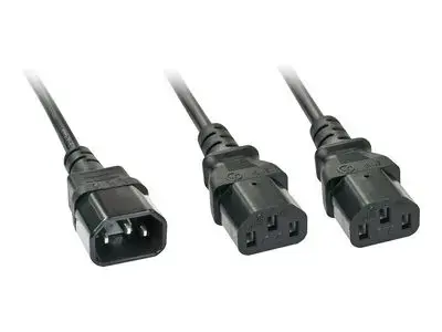Lindy - power splitter - IEC 60320 C14 to power IEC 60320 C13 - 2 m