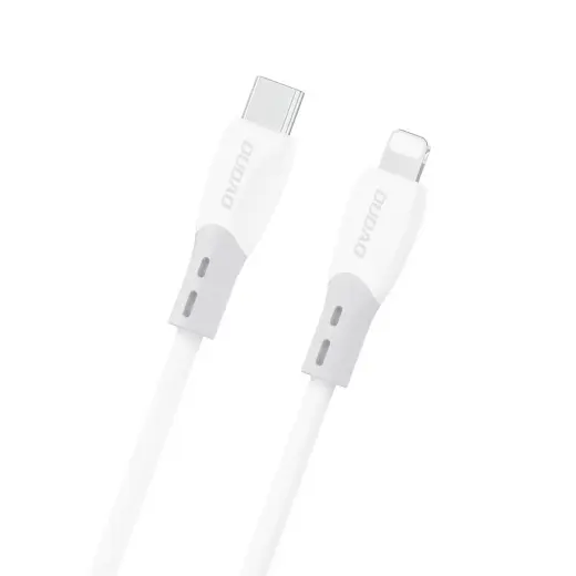 Dudao L25SX duomenų perdavimo ir įkrovimo laidas | USB-C į Lightning | 30W | 1m | baltas