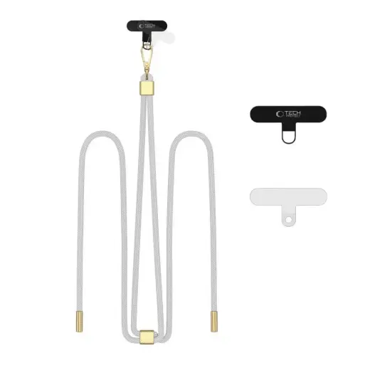 TECH-PROTECT C2S ROPE CROSSBODY STRAP CRAYON GREY|GOLD