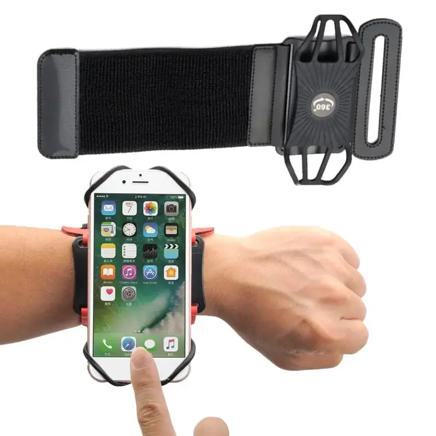 Universal Running Forearm Armband for 6" Smartphones black
