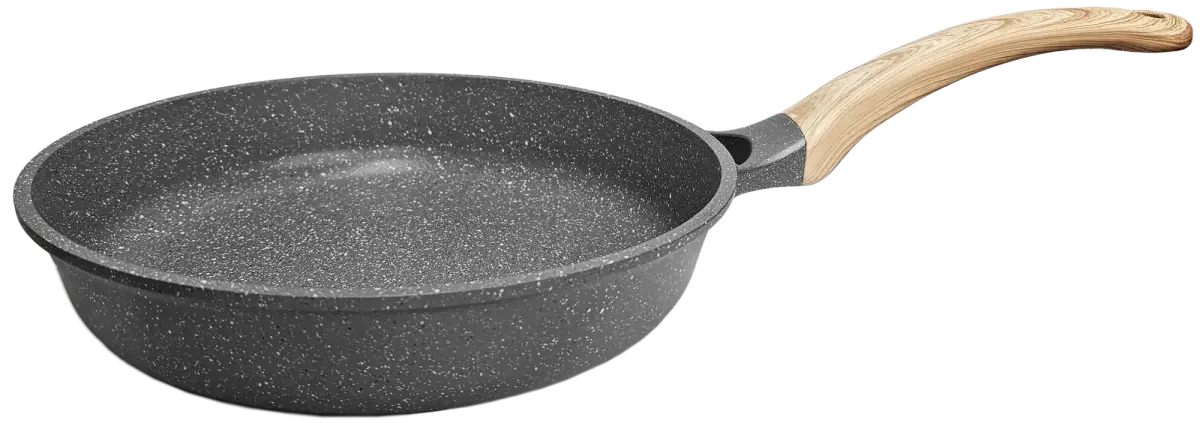 Panna alumīnija Amber 28cm, ar koka imitācijas rokturi