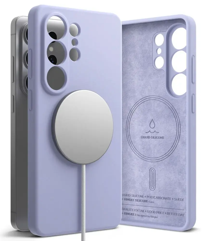 Ringke Silicone maciņš ar MagSafe atbalstu telefonam Samsung Galaxy S26 Ultra (S948) violets