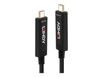 Lindy Fibre Optic Hybrid USB Type C Video Cable - USB cable - 24 pin USB-C to 24 pin USB-C - 5 m