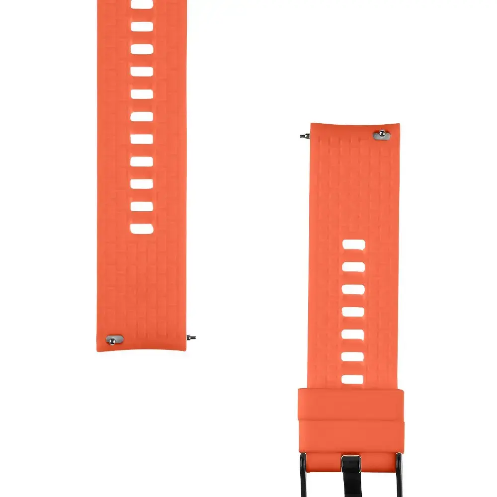 Tactical universal smartwatch strap for (20 mm) | Silicone | orange