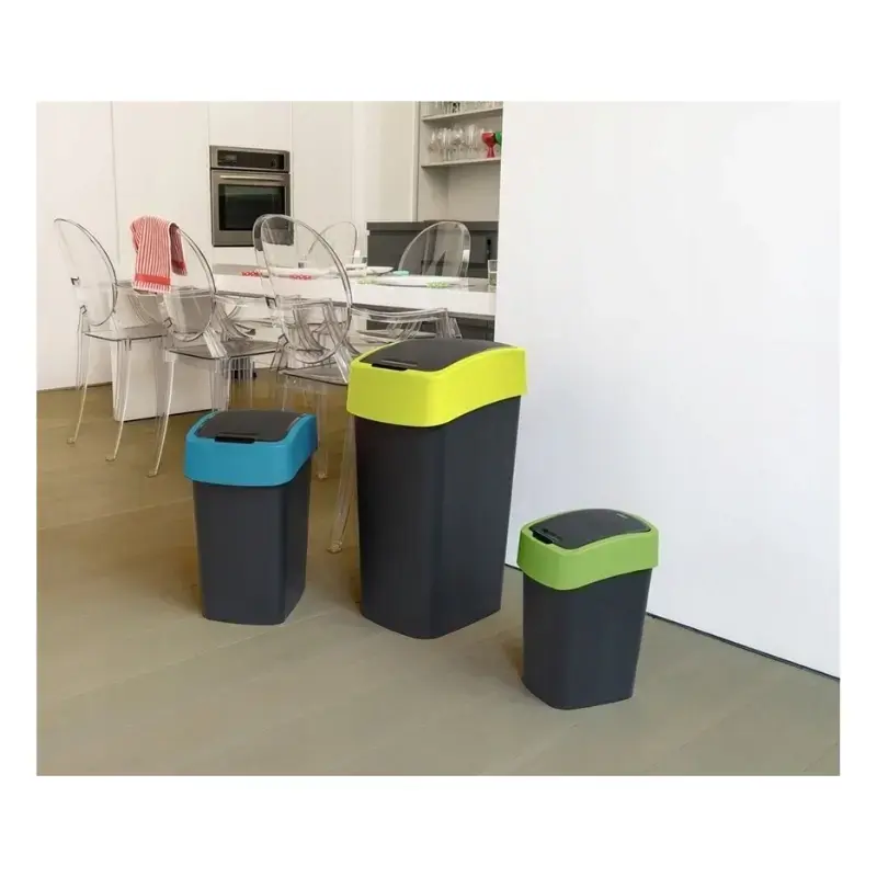 Atkritumu spainis Flip Bin 45L melns/zaļš