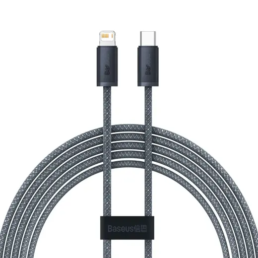 Baseus CALD000116 datu pārraides un uzlādes vads | USB-C uz Lightning | 20W | 2m | pelēks