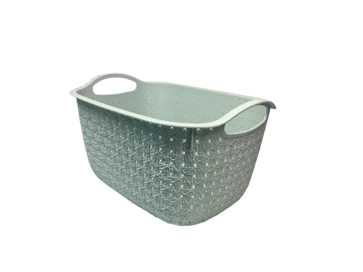 Small plastic basket Village 37x27x22cm, blue