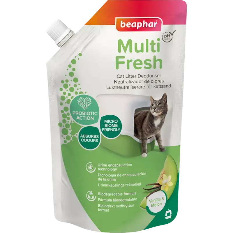 Dezodorants kaķu tualetei - Beaphar Odour killer MULTI FRESH Vanilla and Melon 400G
