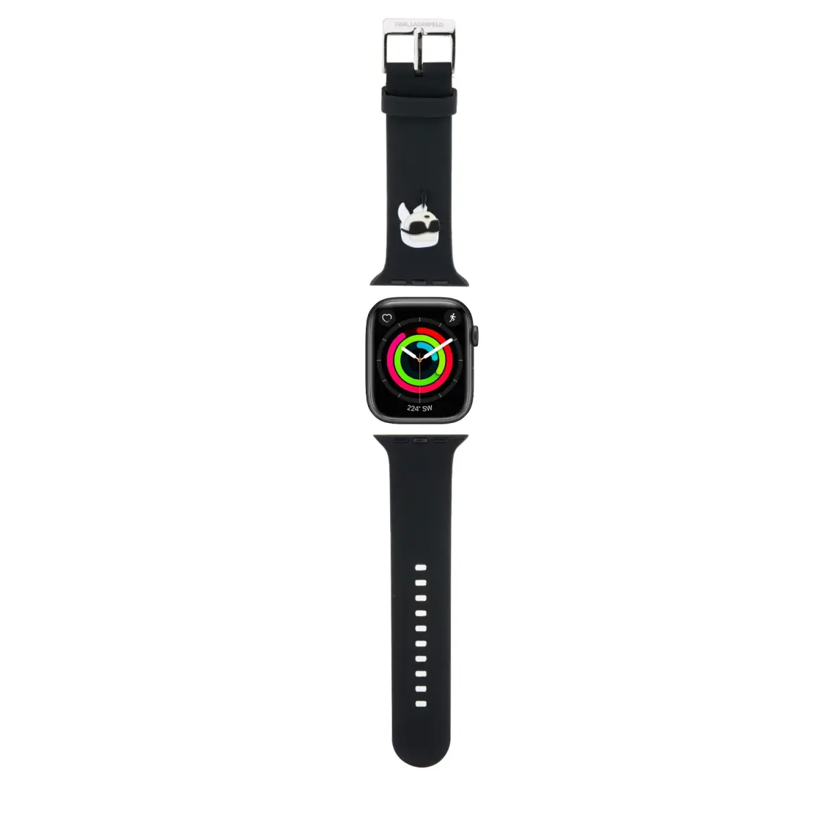 Karl Lagerfeld Karl Head NFT Watch Strap for Apple Watch 42|44|45|46|49 Black (Damaged Package)